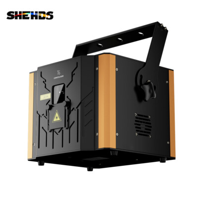 SHEHDS New version 6W 3D ILDA Animation RGB Full Color Effect Light Projecte