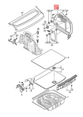 NEW AUDI LUGGAGE COMPARTMENT TRIM BLACK 8V3863879FFIK ORIGINAL NO DUTY TO  
