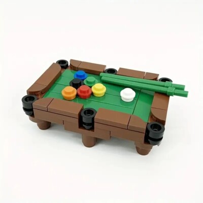 Cute Mini Pool Table Building Blocks Build