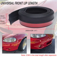 Universal Front Bumper Lip 8.2ft/250cm Strip Splitter Spoiler Guard Protector