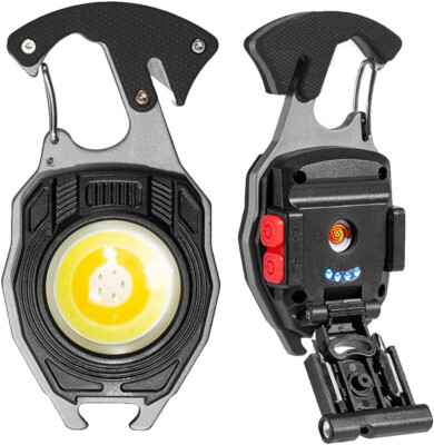 Keychain Light, COB Multi-Function Mini Work Light, 500 Lumens, 7 Lighting Modes