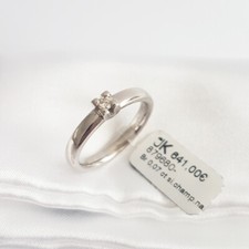 Palladium 950 Solitäring Brillant 0,07ct SI/Champ Gr.54 Made in Germany