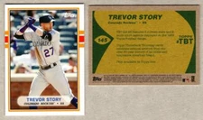 TREVOR STORY - 2019 Topps Throwback Thursday TBT 1989 Football design SP pr /691