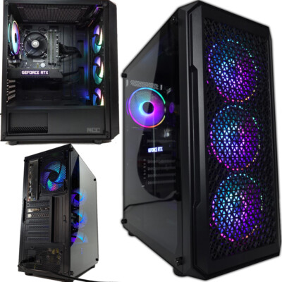 Custom Gaming PC Intel i7-8700 6-Core 16GB DDR4 2TB 512GB SSD RTX 2060 W11 WiFi