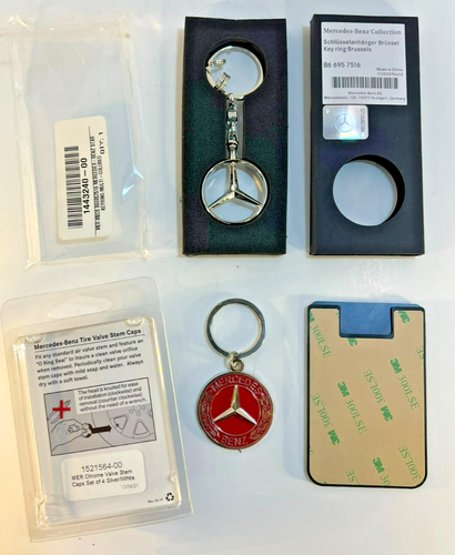 New OEM Mercedes-Benz 2 Keyrings , card holder and wheel caps! - Picture 2 of 6