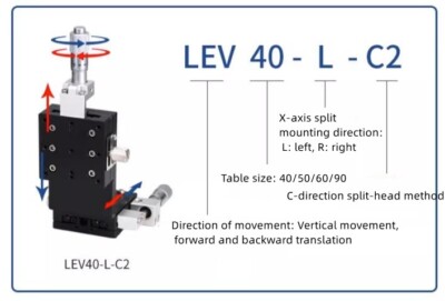 CNC XYZ axis slide LEV60-L-C2 Vertical lifting precision