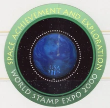 US 2000 SPACE ACHIEVEMENT ROUND HOLOGRAM 3412 High Value VF NH - Free Ship USA