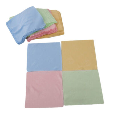 INTSUPERMAI 100pcs Microfiber Glasses Cleaning Cloth Portable 5.11''*5.11'' Size