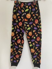 Kids Boys Girls Halloween Print Cozy 100 Polyester PJ Jogger Pants Black 10-12