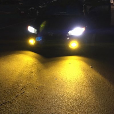 Alla Lighting 5202 5201 LED Fog Light Bulbs – 3000K Golden Yellow, 8.5W, 3030 Chips, 2-Pack