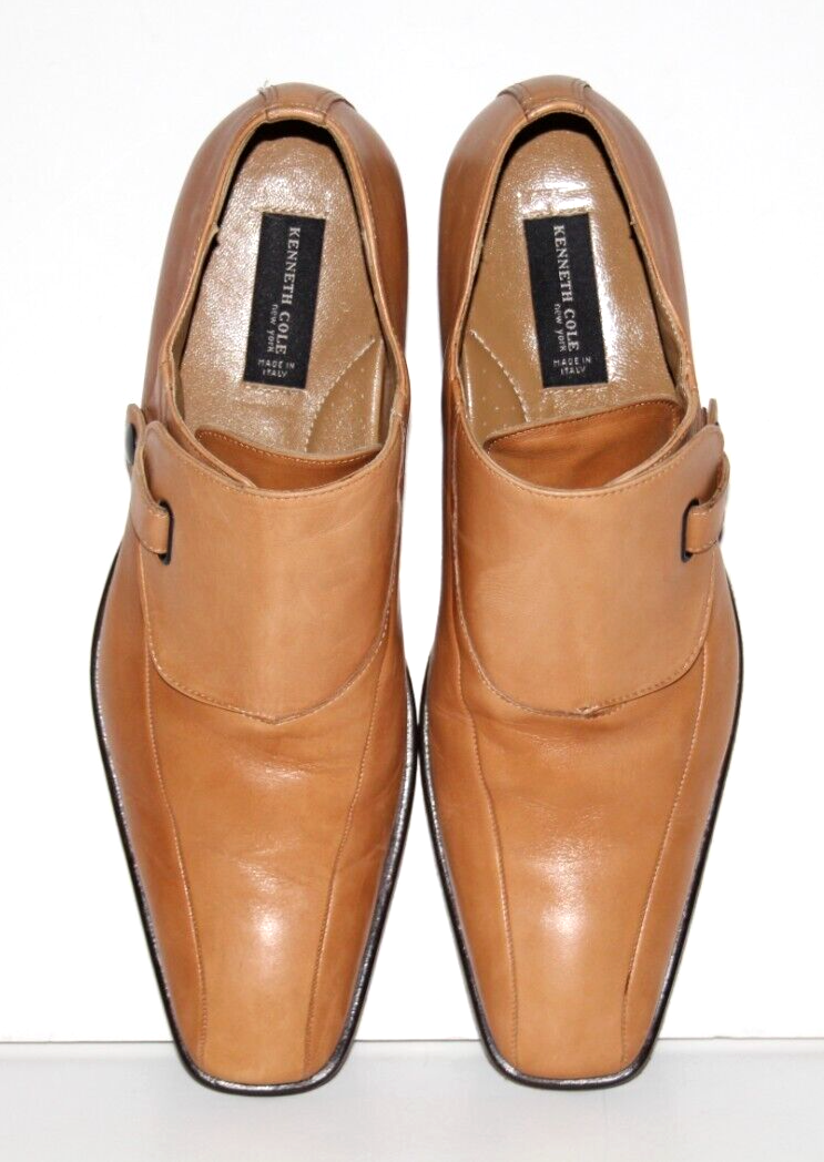 Kenneth Cole Monk Strap Dress Shoes Men 11.5 Brown Leather Loafer Y2K Italy Made Men main image 3