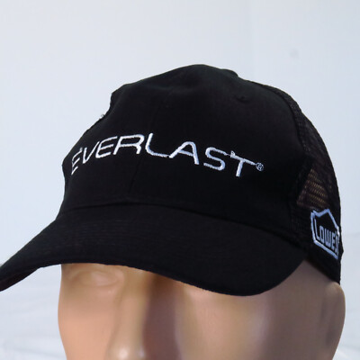 Everlast Paint Lowes Mens Black White Mesh Snapback Trucker Baseball Hat