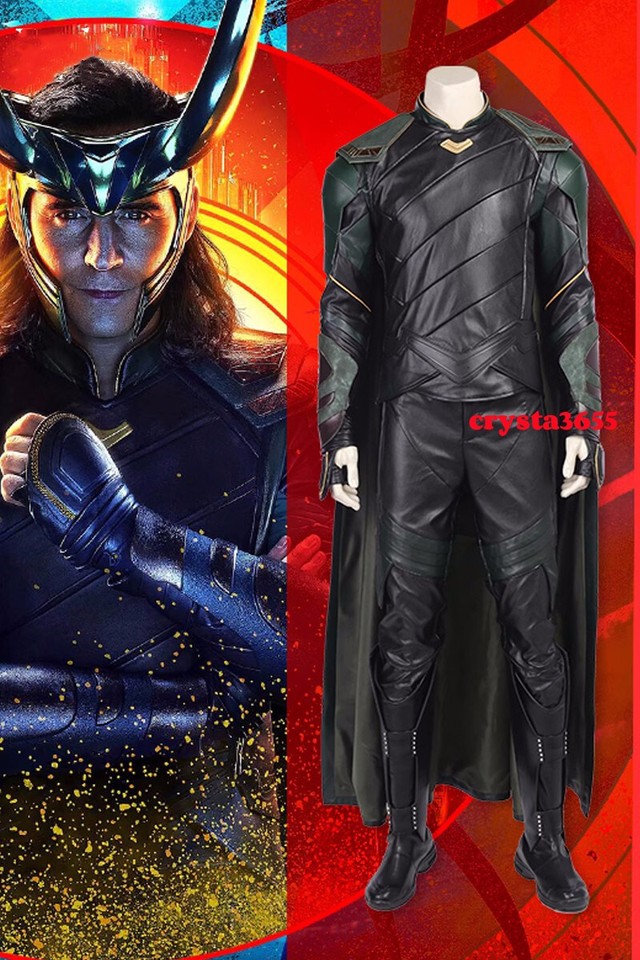 Thor：Ragnarok Loki Cosplay Custome Full Set Top Pants Boots Robe Vest ...