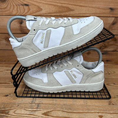 ReDone Sneaker Damen UK 3 weiß Leder 80er nachhaltig Basketball Prepy Schuhe