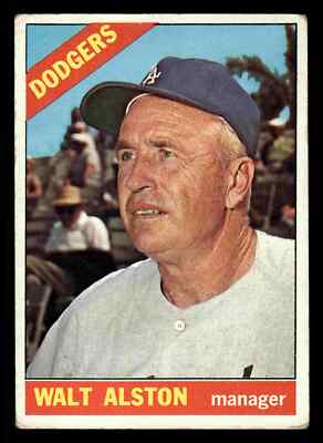 1966 Topps Walt Alston (HOF) #116 - Los Angeles Dodgers
