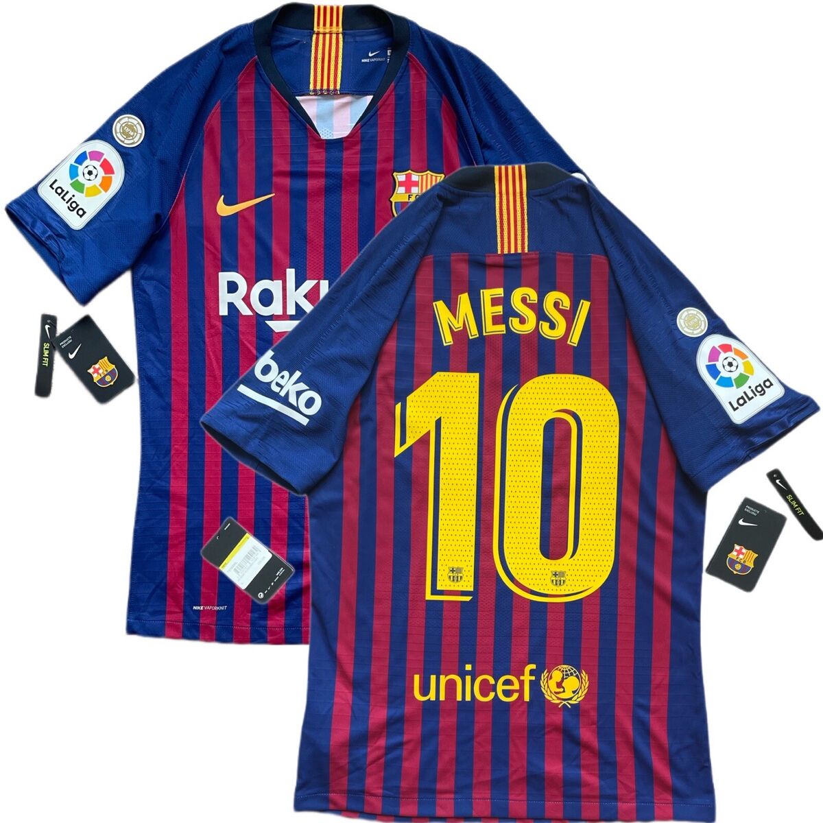 2018/19 Barcelona Authentic Home Jersey #10 Messi Small Nike 2018/19 Barcelona Authentic Home Jersey #10 Messi Small Nike