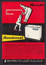 3w7369/ Alte Reklame von 1960 &ndash; RONDO Waschmaschinen &ndash; Schwelm/Westfalen