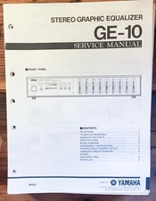 Yamaha GE-10 Graphic Equalizer Service Manual *Original*