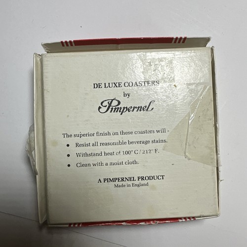 Pimpernel Set of 6 Old English Inn Vintage Coasters Cork Back - Picture 9 of 10