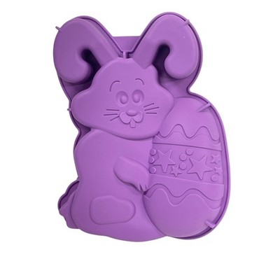 Easter Bunny Silicone Cake Mold Crofton Purple Non-Stick Baking Pan