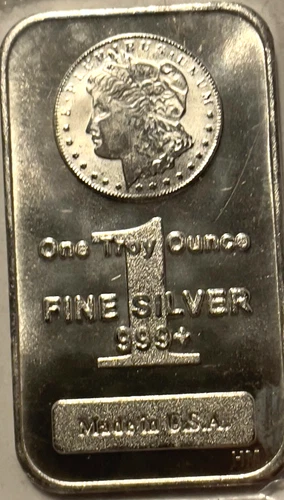 One Troy Ounce New Fine Silver .999 Morgan Bars (Sealed)