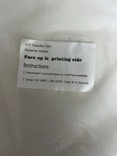 9x13”  DTF Transfer Film Hot / Cold Peel Heat Transfer Film, About 100 Sheets