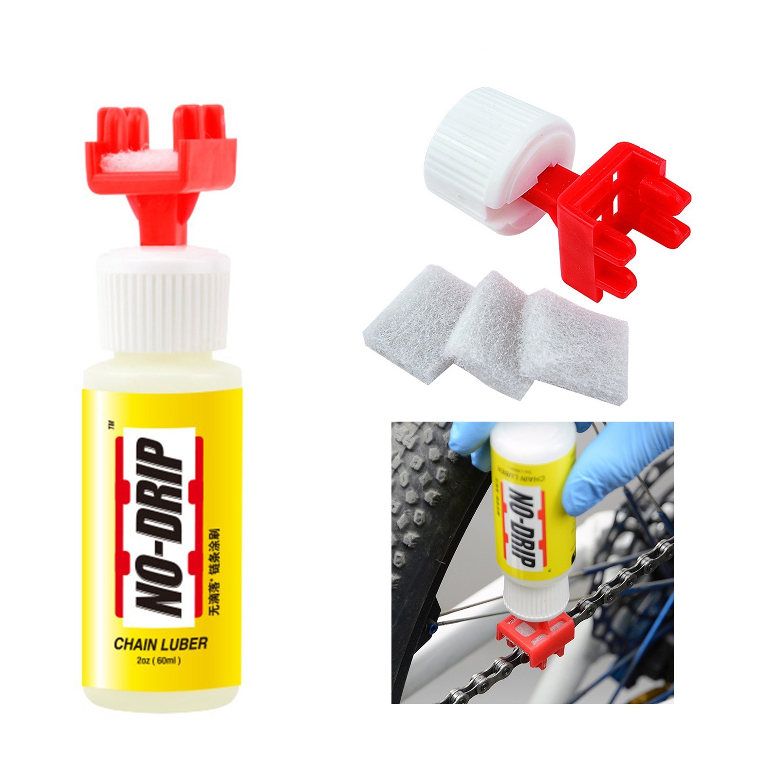 Bike Chain Lubricant Applicator Cleaner Gear Oiler Tool