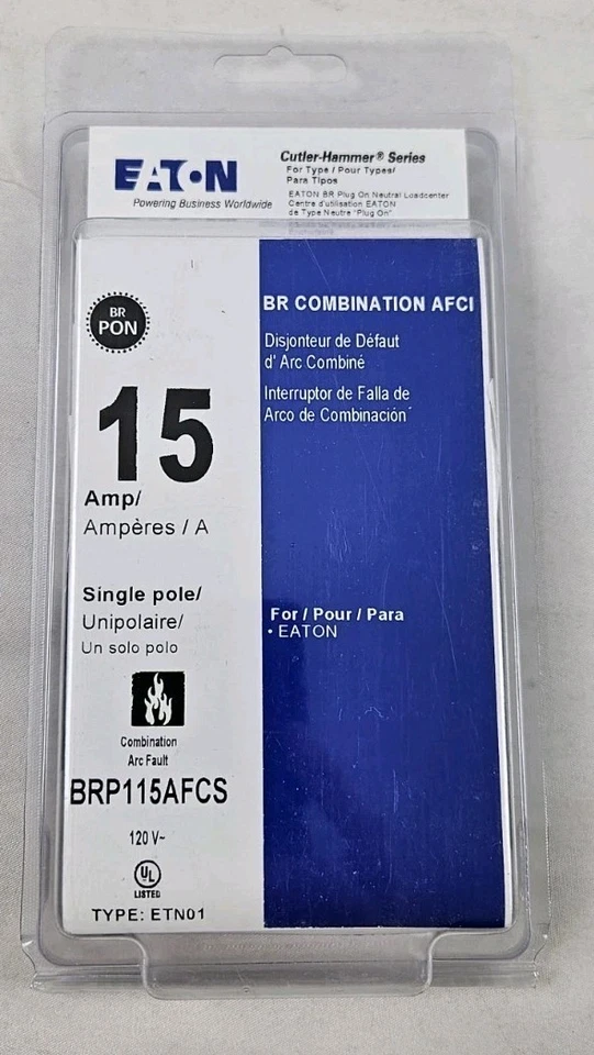Eaton 15-amp 1-Pole Afci Plug-on Neutral Circuit Breaker BRP115AFCS
