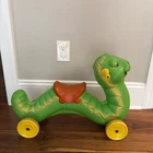 Vintage 1972 Empire Ride On Inch Worm Blow Mold Toy Green Childs Plastic USA