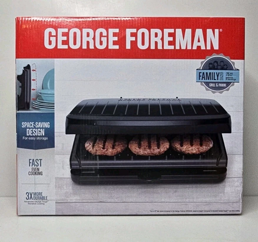 NEW George Foreman Family-Size 5 Serving Grill & Panini Press Nonstick PFOA-Free
Opens in a new wind