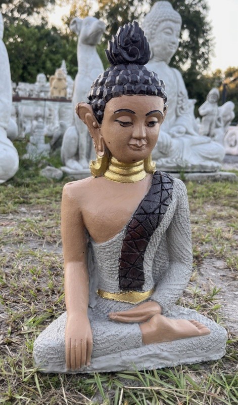 Latex Fiberglass Mold. Make Concrete Or Plaster 14.5 Inches tall Buddha 
