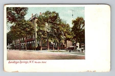 Saratoga Springs NY-New York, Worden Hotel, Antique Vintage Souvenir Postcard