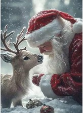 5D Christmas Diamond Art Kits for Adults, Santa Claus 12 x 16 inches, HL6600