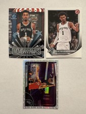 2025-26 Bowman - Victor Wembanyama  #HS-15 + #143 Base + Hoops #289