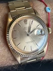 VINTAGE ROLEX DATEJUST 18K PINK GOLD 1601 RIVET BRACELET 36MM CIRCA 1960 GENUINE