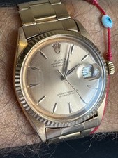 VINTAGE ROLEX DATEJUST 18K PINK GOLD 1601 RIVET BRACELET 36MM CIRCA 1960 GENUINE