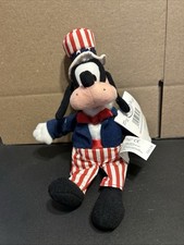 The Disney Store Uncle Sam Goofy 9 inch Mini Bean Bag Plush Stuffed Animal Toy