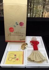 Rare 1995 50th Golden Anniversary Porcelain Barbie, Limited 23236 Mint in Box
