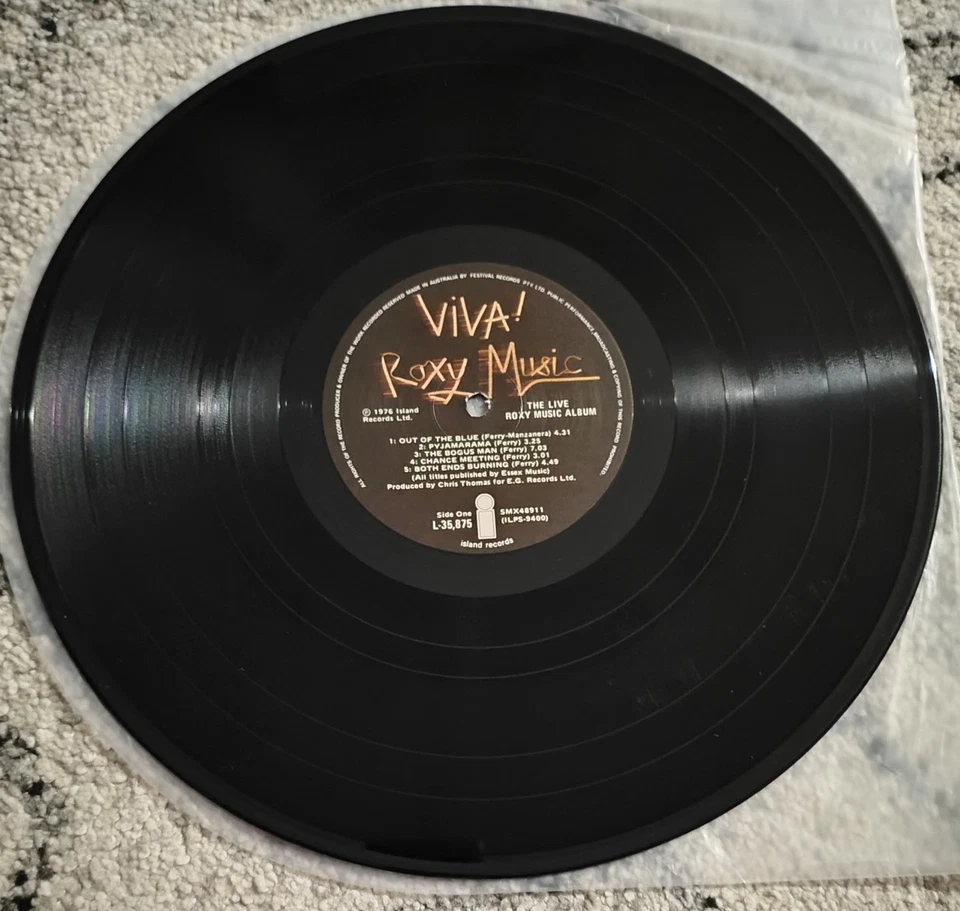 Roxy Music- Viva! Roxy Music [Live Roxy Music Album] VINYL LP (1976) Gatefold - Image 3 of 4