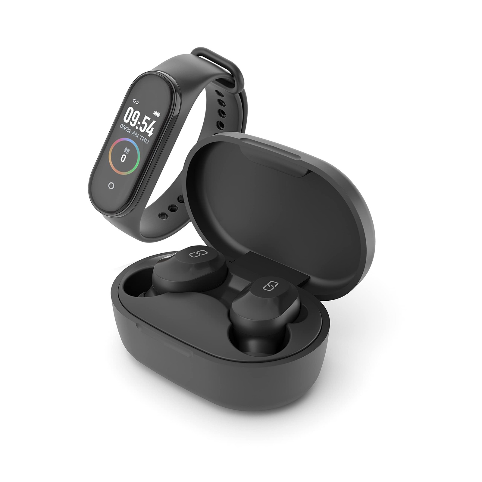 КОМПЛЕКТ Ledwood KEPLER ECOUTEURS TWS AVEC TRACKER ACTIVITÃ NOIR черный