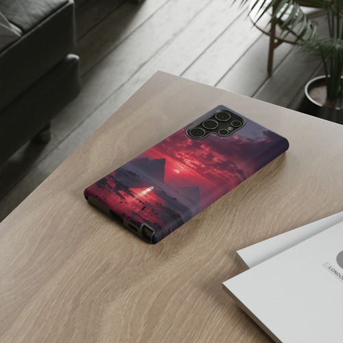 Egypt Pyramids Blood Red Sky Phone Case for iPhone, Samsung Galaxy, Pixel - 第 195/239 張圖片