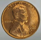 BU 1955 D Lincoln Wheat Cent RPM-009 D/D West Stage B US 1c Error Coin