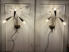 Paire d'appliques murales Stilnovo Design italien Circa 1950 - 60 Kitch Vintage