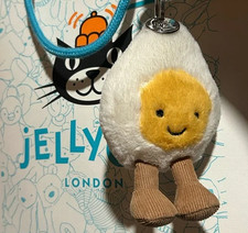 Jellycat Amuseables Boiled Egg Bag Charm Keychain   Cute Soft Plush Toy Gift NWT