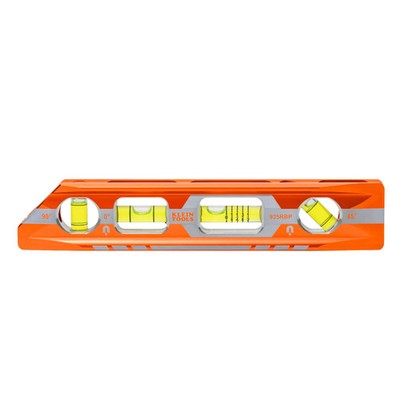 Klein Tools 935RBP Magnetic Pitch Vial Torpedo Level, 4 Vial, 8-Inch