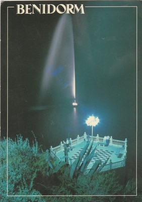 Benidorm Spanien Nachtansicht Postkarte 1989 Alicante Costa Blanca