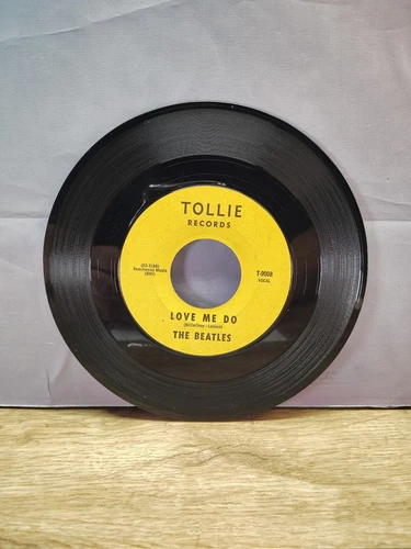 Beatles Love Me Do P. S. I Love You Tollie T-9008 Yellow Label Block Print 1964