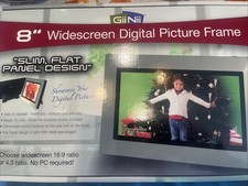Gii Nii 8  Widescreen Digital Picture Frame Slim Flat Panel Design  New