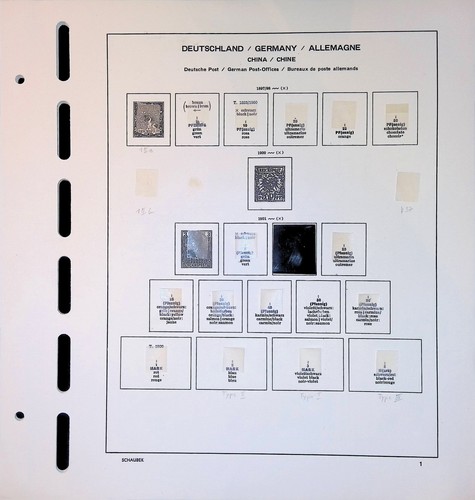 Kolonien und Auslandspostämter Deutschland - Schaubek Vordruck - Bild 2 von 24