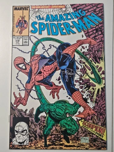 Amazing Spider-man #318, NM 9.4, signed by Todd McFarlane Art; Scorpion